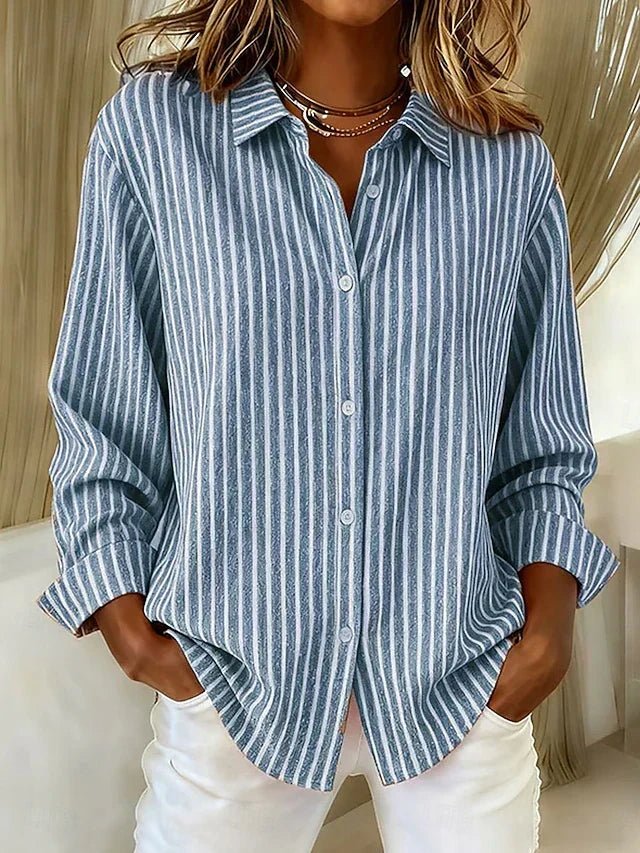 Liliane | Chemise rayée boutonnée