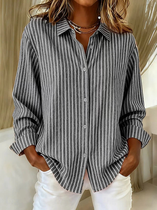 Liliane | Chemise rayée boutonnée