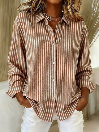 Liliane | Chemise rayée boutonnée
