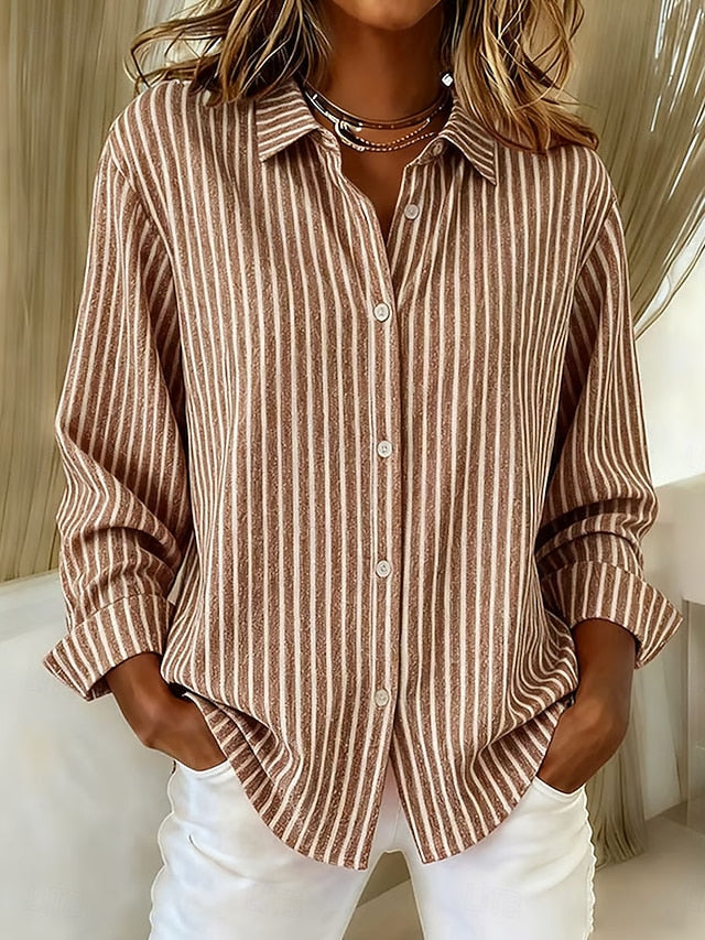 Liliane | Chemise rayée boutonnée
