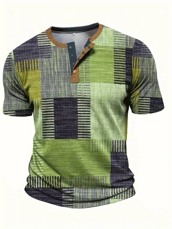 Thomas | T-shirt élégant imprimé patchwork