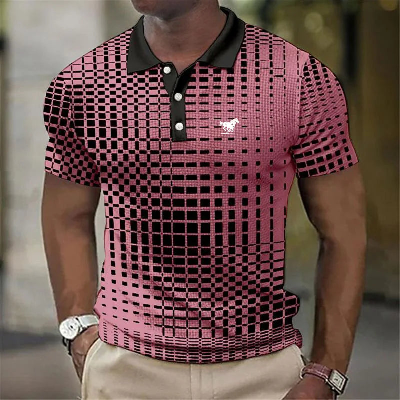 Jean-Henri | Polo moderne à imprimé géométrique
