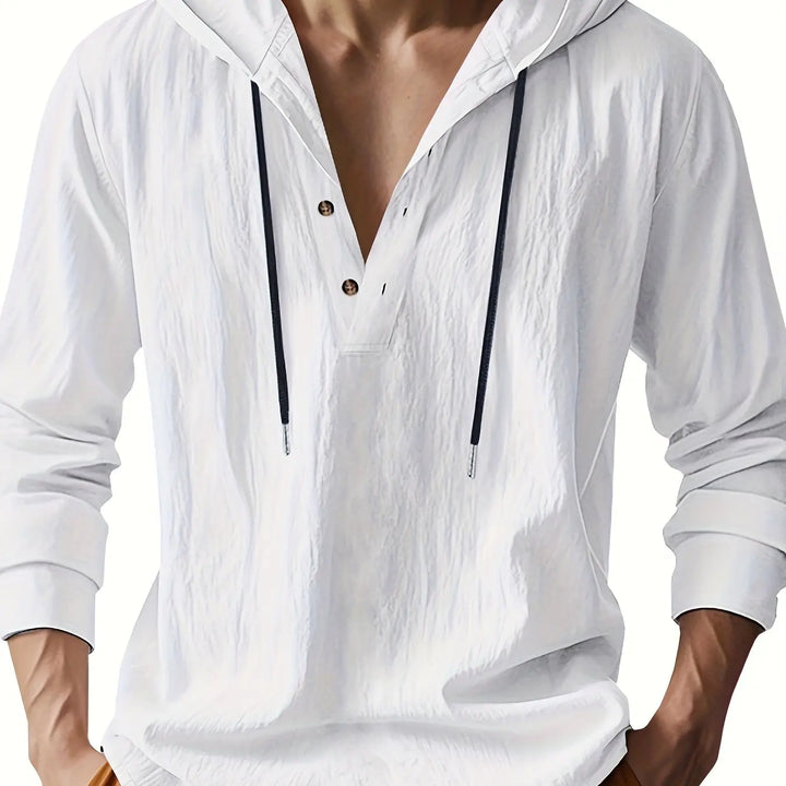 Bernard | Chemise en lin avec capuche de luxe