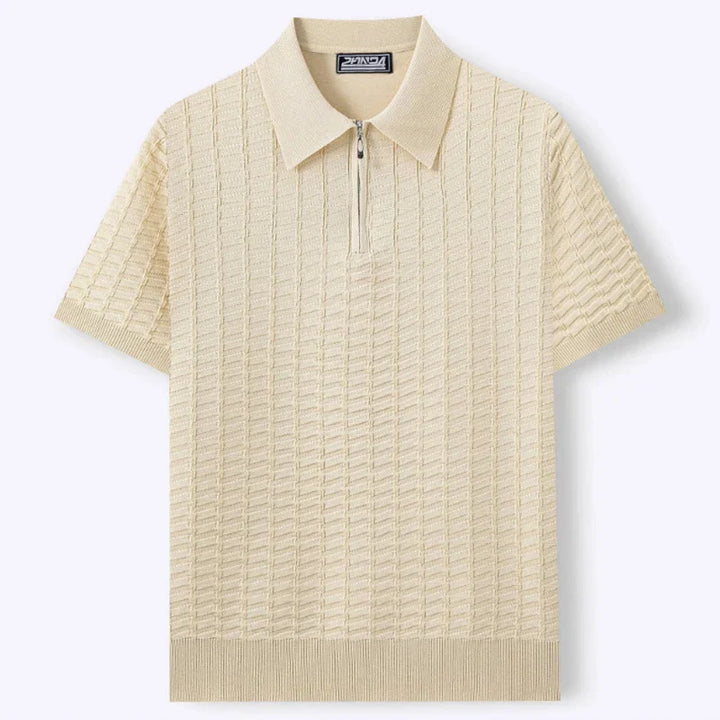 Pierre-Olivier | Polo en maille à col zip texturé