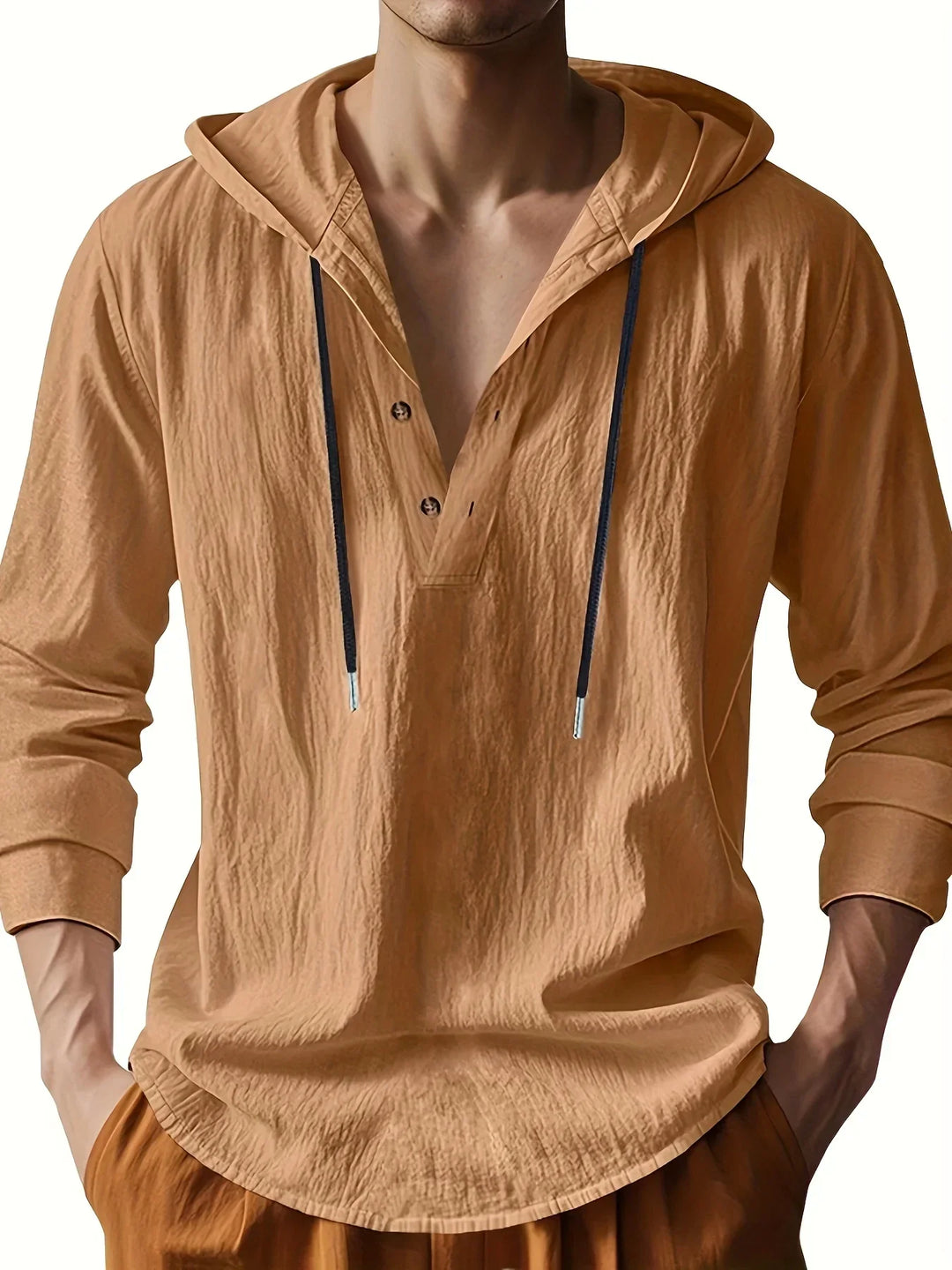Bernard | Chemise en lin avec capuche de luxe