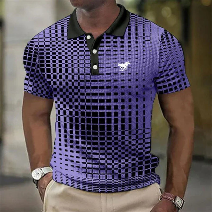 Jean-Henri | Polo moderne à imprimé géométrique