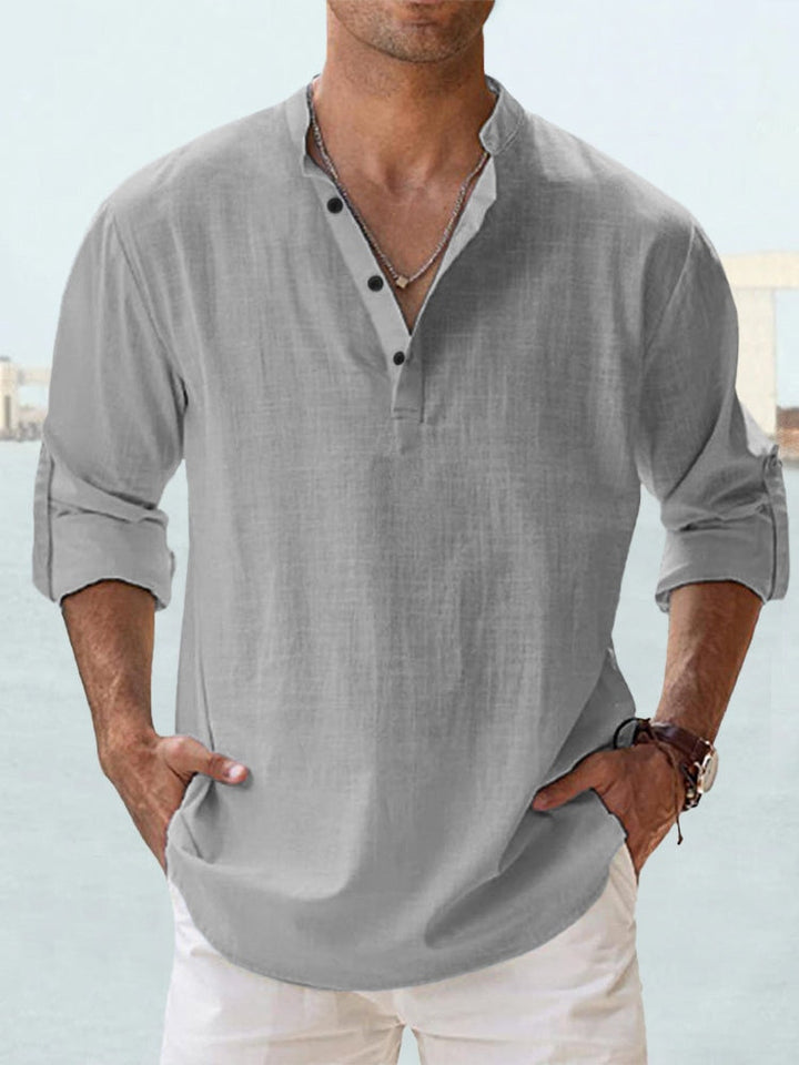 François-Xavier | Chemise minimaliste à col mandarin