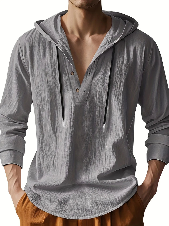 Bernard | Chemise en lin avec capuche de luxe
