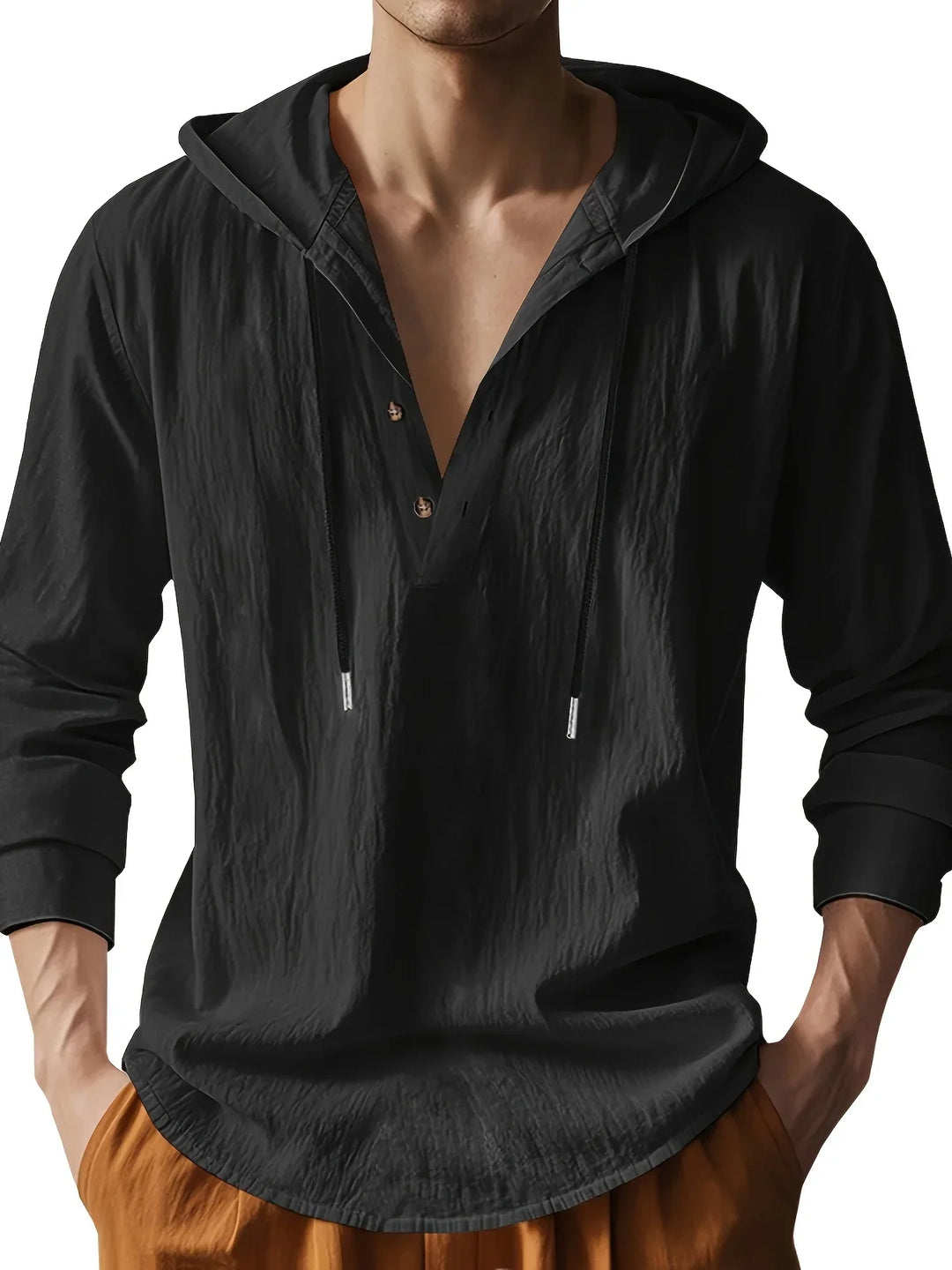 Bernard | Chemise en lin avec capuche de luxe