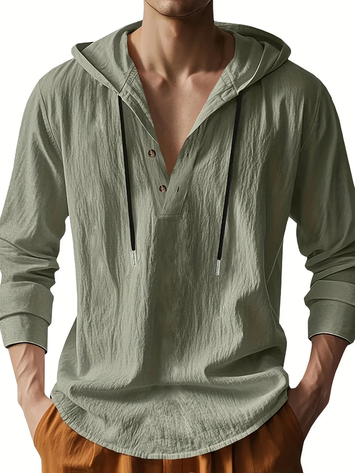 Bernard | Chemise en lin avec capuche de luxe