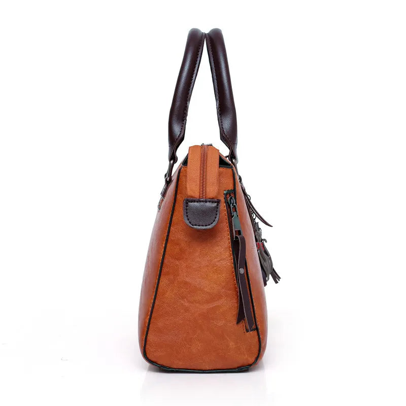 Adèle Rivoli | Ensemble sac et portefeuille en cuir véritable
