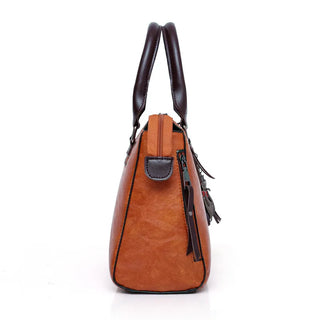 Adèle Rivoli | Ensemble sac et portefeuille en cuir véritable