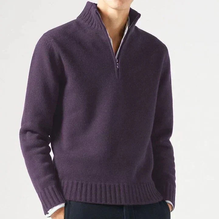 Ismaël | Pull col roulé zippé en laine
