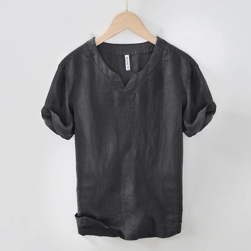 Honoré | Chemise en lin à manches courtes à coupe détendue