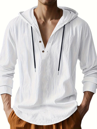 Bernard | Chemise en lin avec capuche de luxe