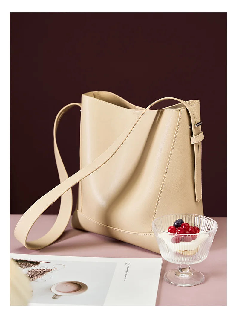 Élodie Lumière | Sac porté épaule en cuir véritable