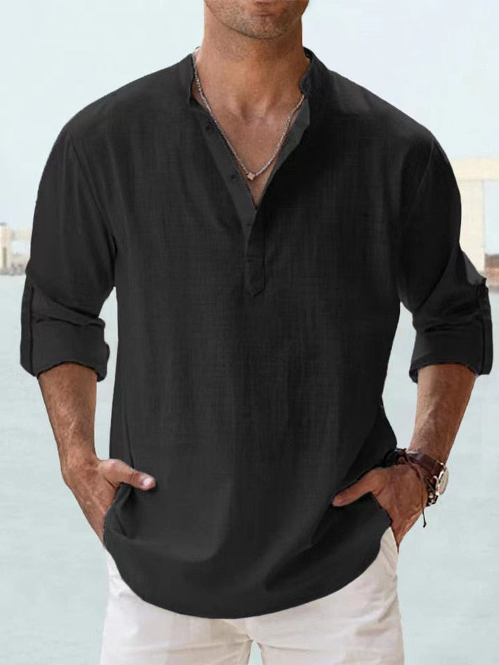 François-Xavier | Chemise minimaliste à col mandarin