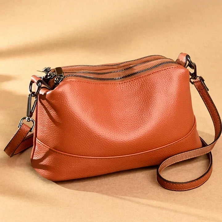 Capucine Lumière | Sac bandoulière en cuir véritable