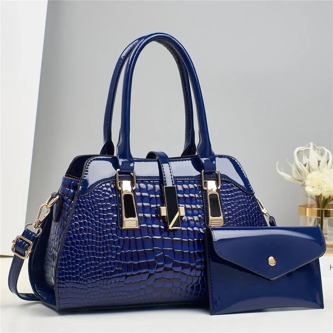 Fleur Paris | Ensemble sac et portefeuille en cuir véritable