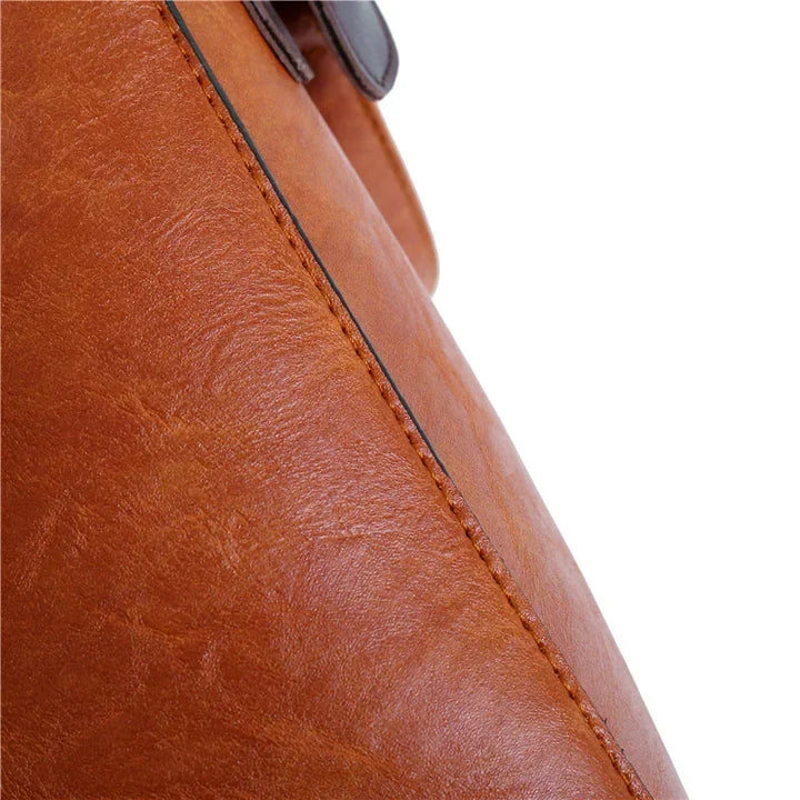 Adèle Rivoli | Ensemble sac et portefeuille en cuir véritable