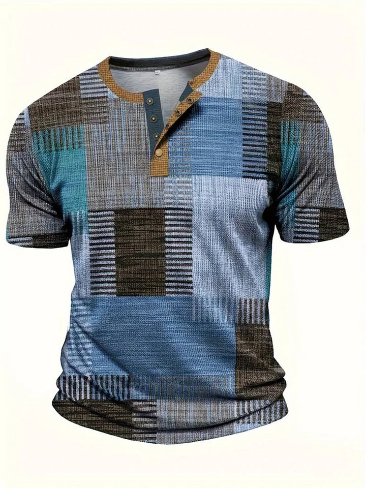 Thomas | T-shirt élégant imprimé patchwork