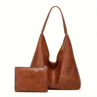 Claire Élysée | Ensemble sac et portefeuille en cuir véritable