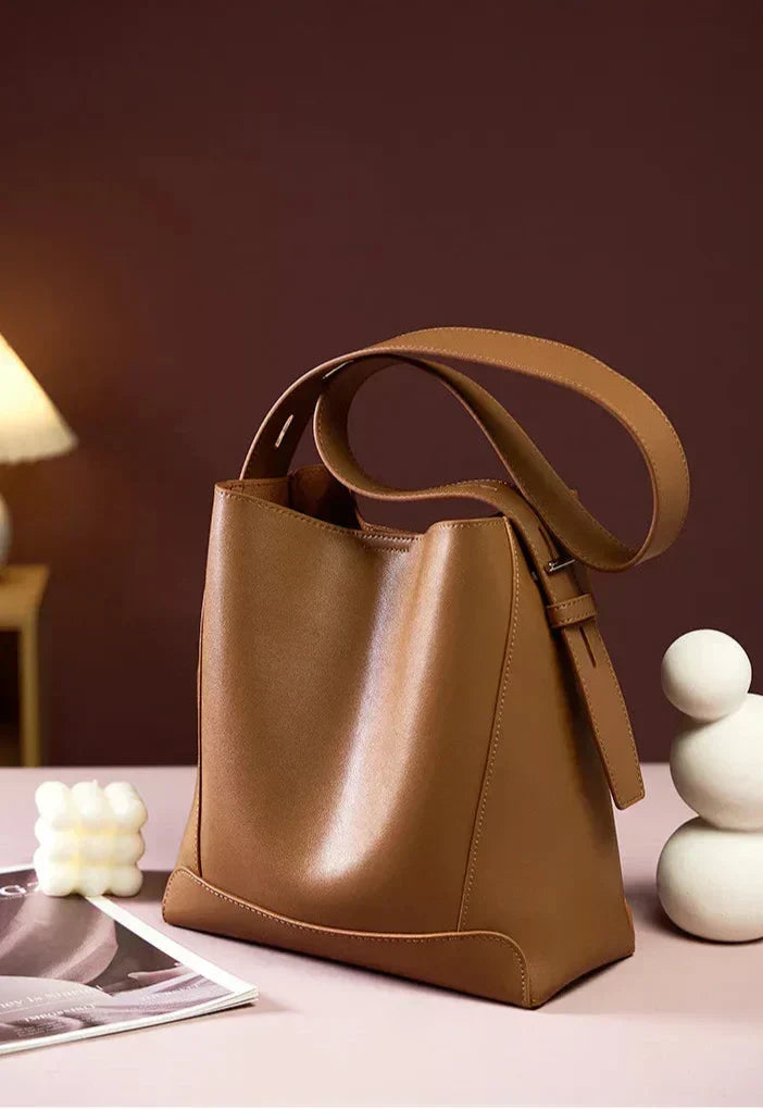 Élodie Lumière | Sac porté épaule en cuir véritable