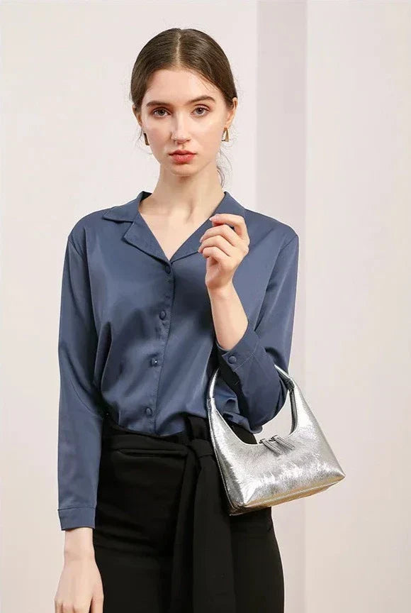 Angélique Élysée | Sac baguette en cuir véritable