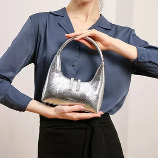 Angélique Élysée | Sac baguette en cuir véritable