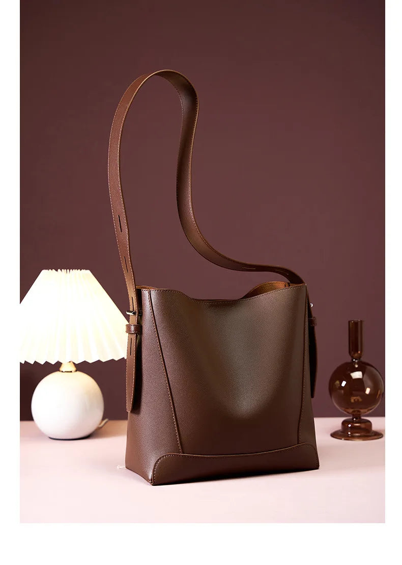 Élodie Lumière | Sac porté épaule en cuir véritable