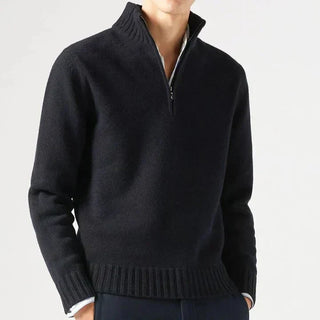 Ismaël | Pull col roulé zippé en laine