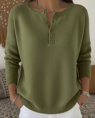Francine | Pull en maille Henley