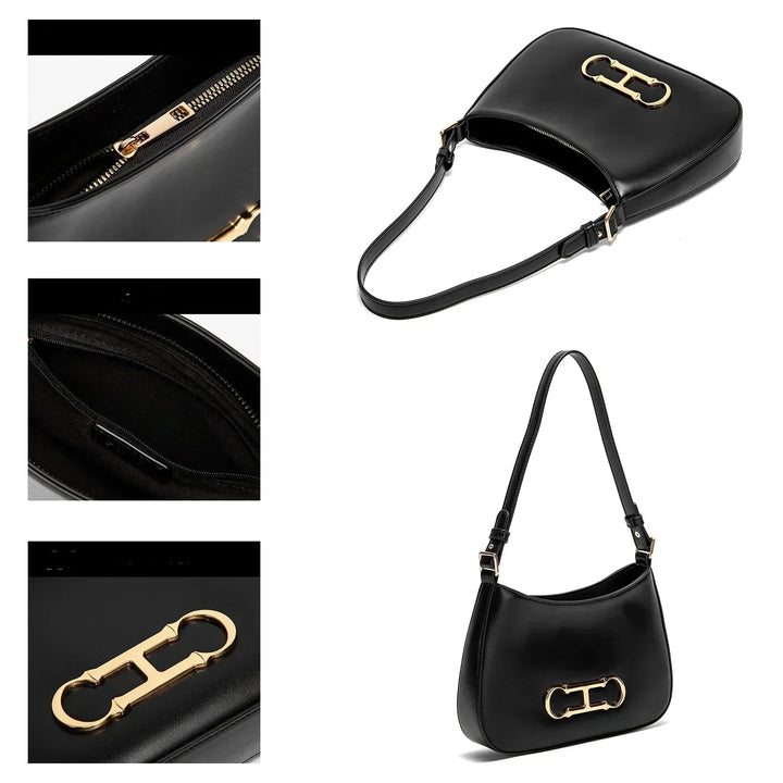Amélie Élysée | Sac porté épaule en cuir véritable