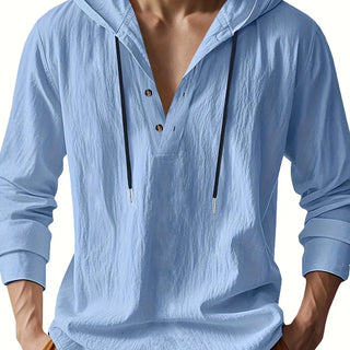 Bernard | Chemise en lin avec capuche de luxe