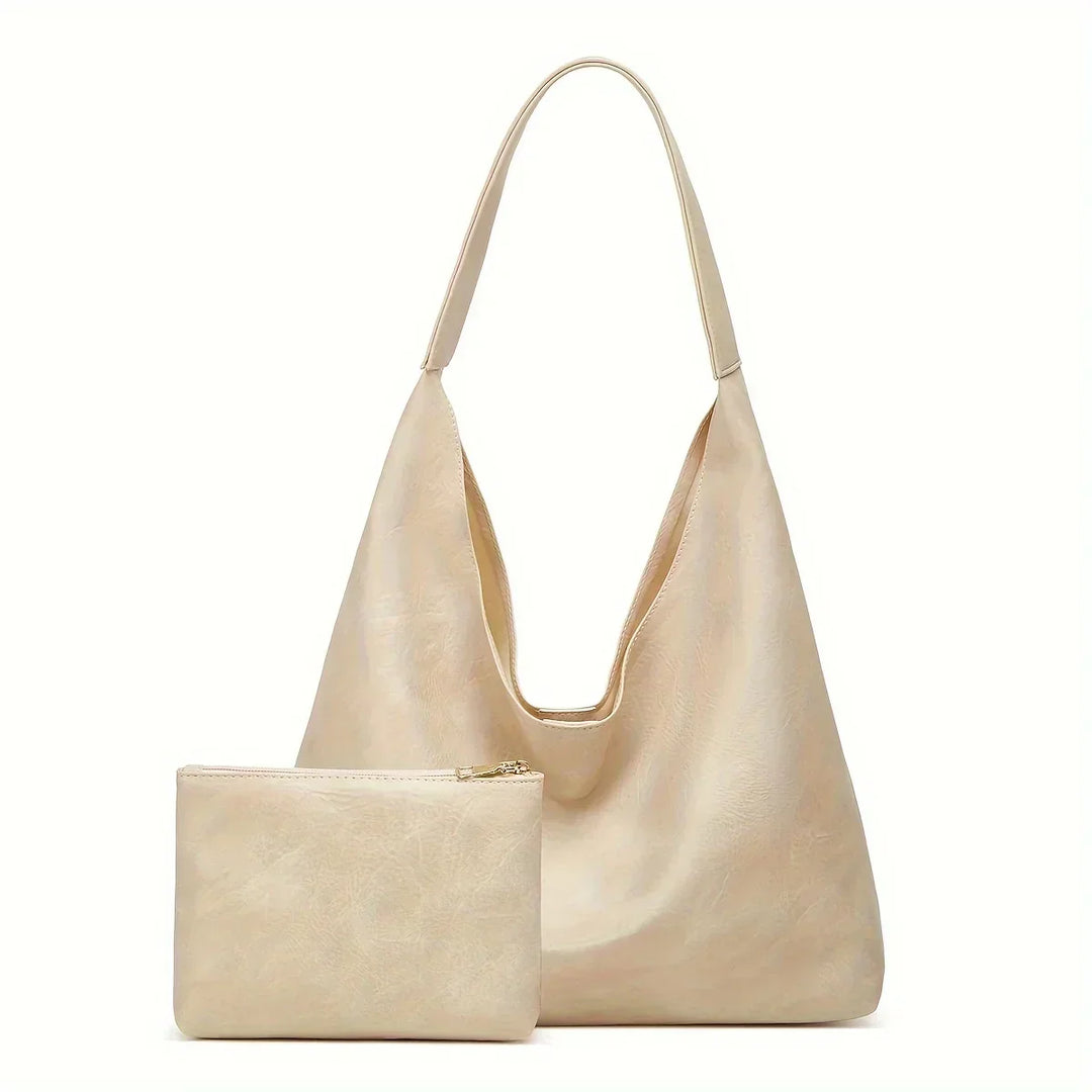 Claire Élysée | Ensemble sac et portefeuille en cuir véritable
