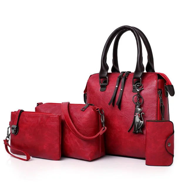Adèle Rivoli | Ensemble sac et portefeuille en cuir véritable