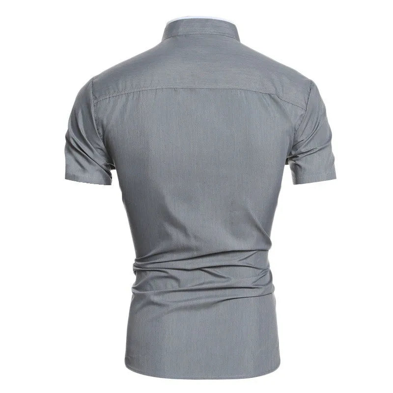 Jean-Georges | Chemise à manches courtes col montant