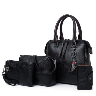 Adèle Rivoli | Ensemble sac et portefeuille en cuir véritable
