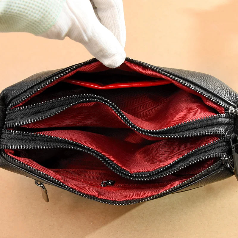 Capucine Lumière | Sac bandoulière en cuir véritable
