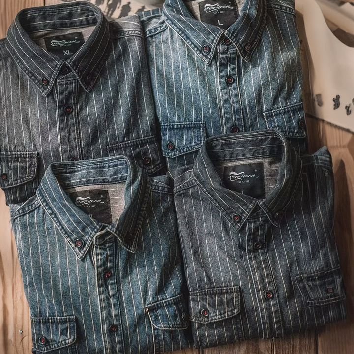 Yann | Chemise à rayures manches longues