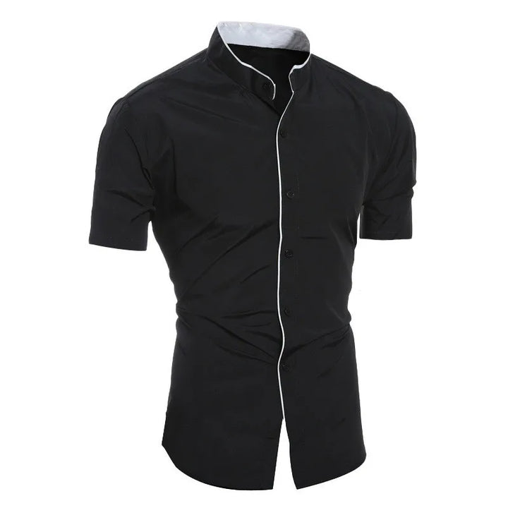 Jean-Georges | Chemise à manches courtes col montant