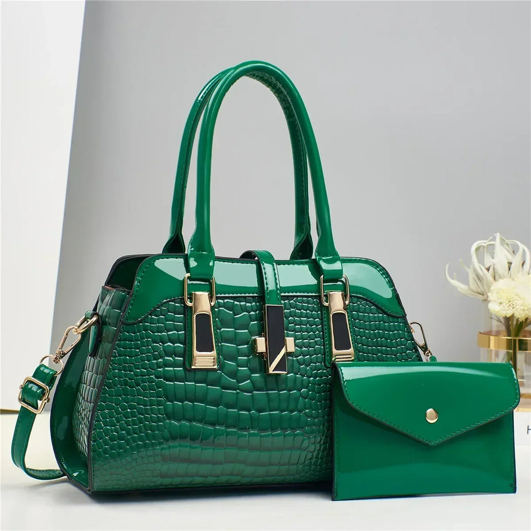 Fleur Paris | Ensemble sac et portefeuille en cuir véritable