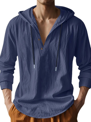Bernard | Chemise en lin avec capuche de luxe