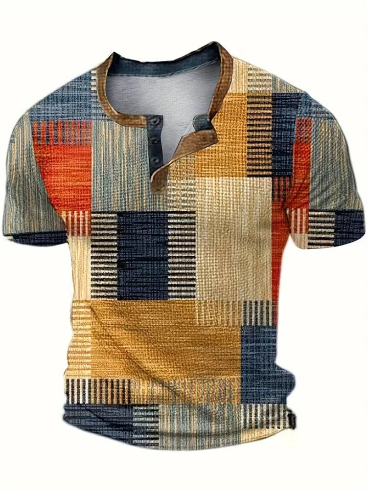 Thomas | T-shirt élégant imprimé patchwork