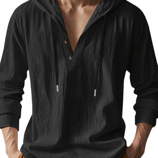Bernard | Chemise en lin avec capuche de luxe