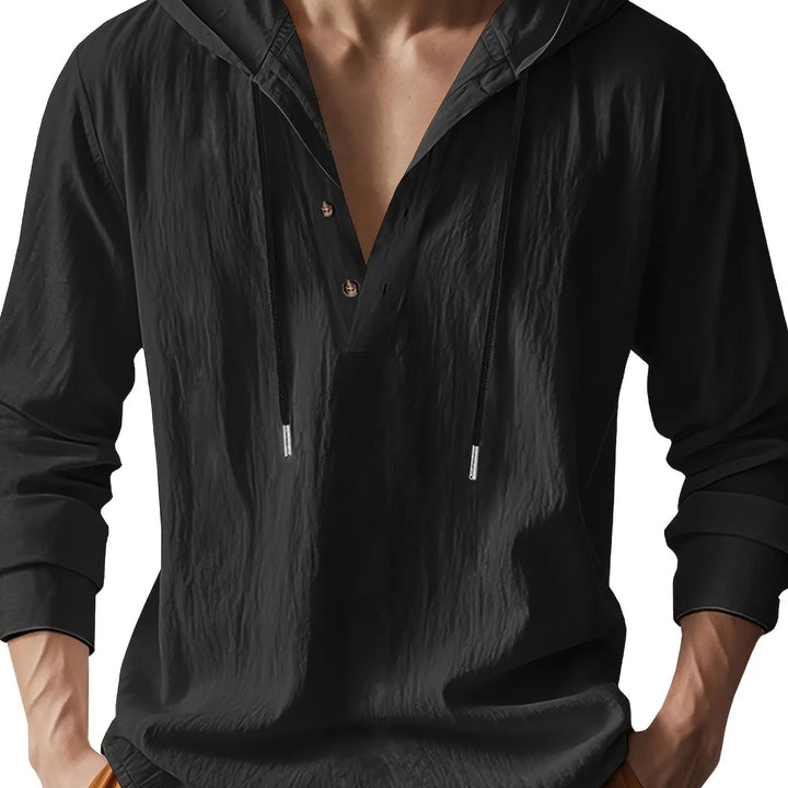 Bernard | Chemise en lin avec capuche de luxe