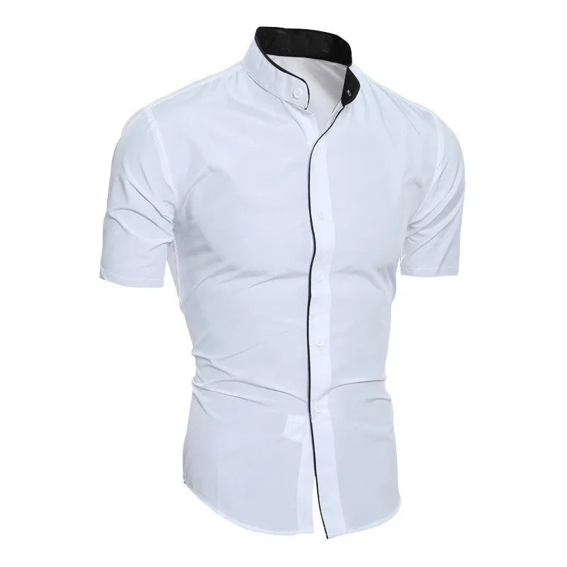Jean-Georges | Chemise à manches courtes col montant