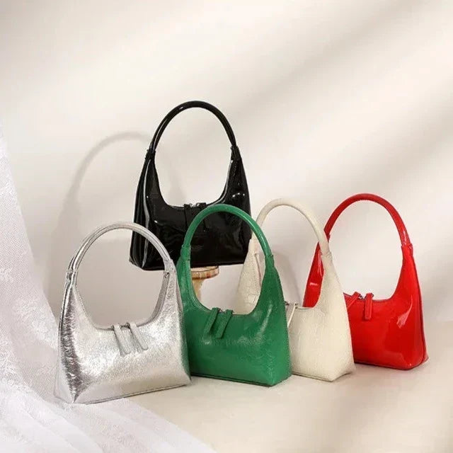 Angélique Élysée | Sac baguette en cuir véritable