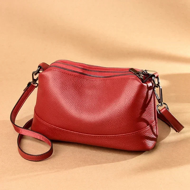 Capucine Lumière | Sac bandoulière en cuir véritable