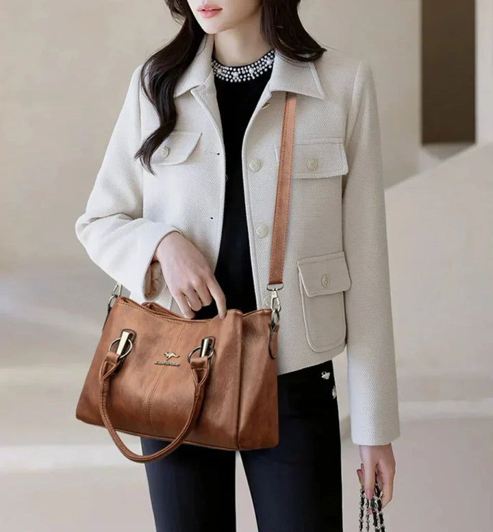 Charlotte Lumière | Sac à main en cuir véritable